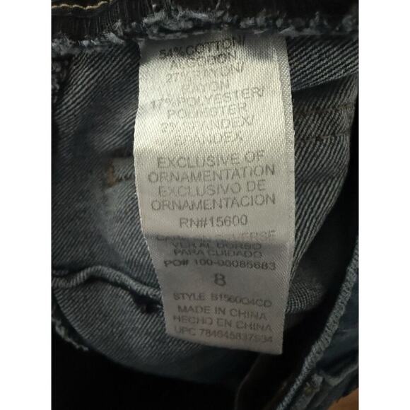 Democracy AB Solution Jeans Womens Size 8 Elastic Waist Denim Blue Straight Crop - Picture 7 of 11